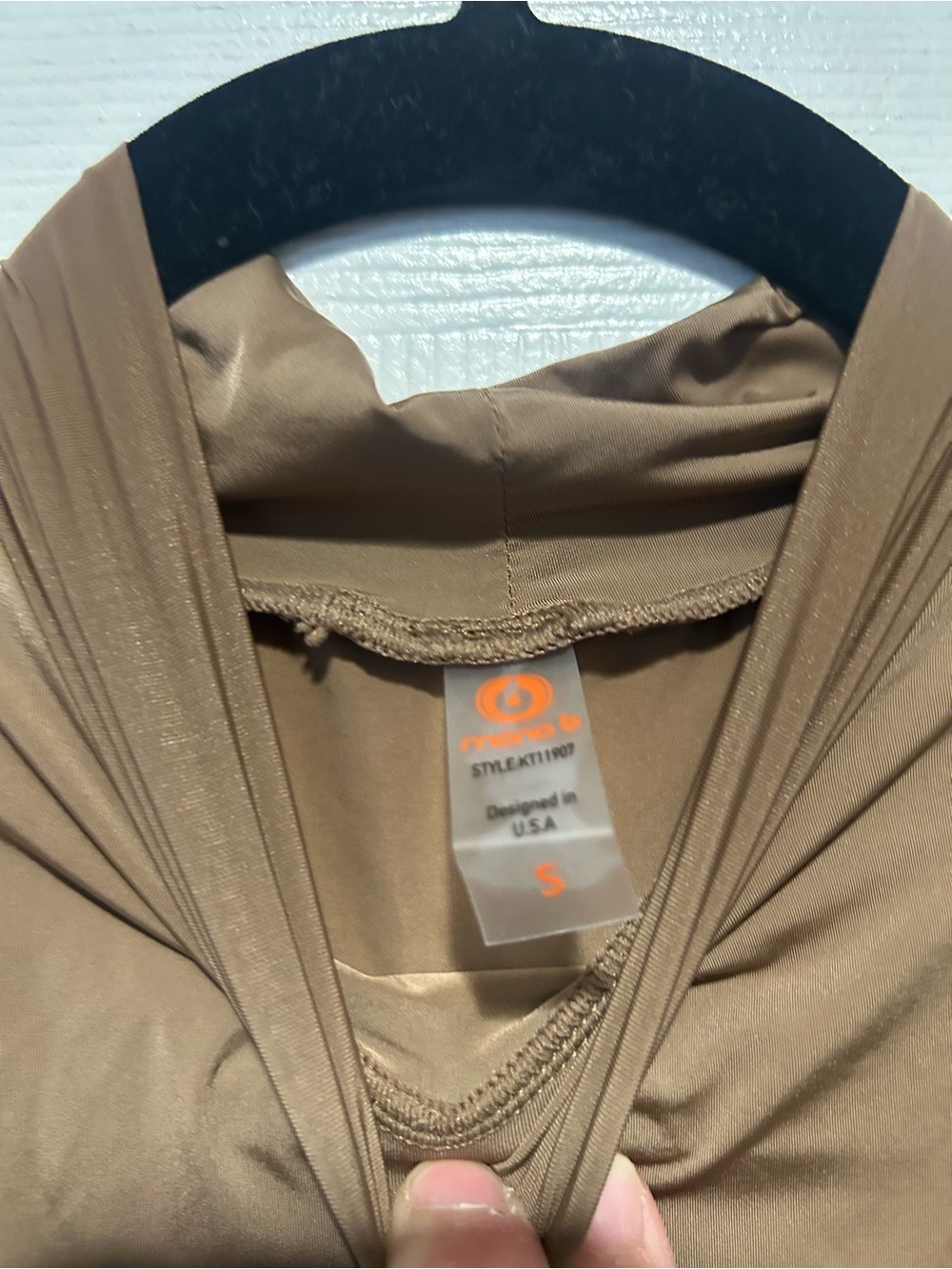 Mono B Brown Sleeveless Mock Neck Bodysuit - Picture 3 of 3
